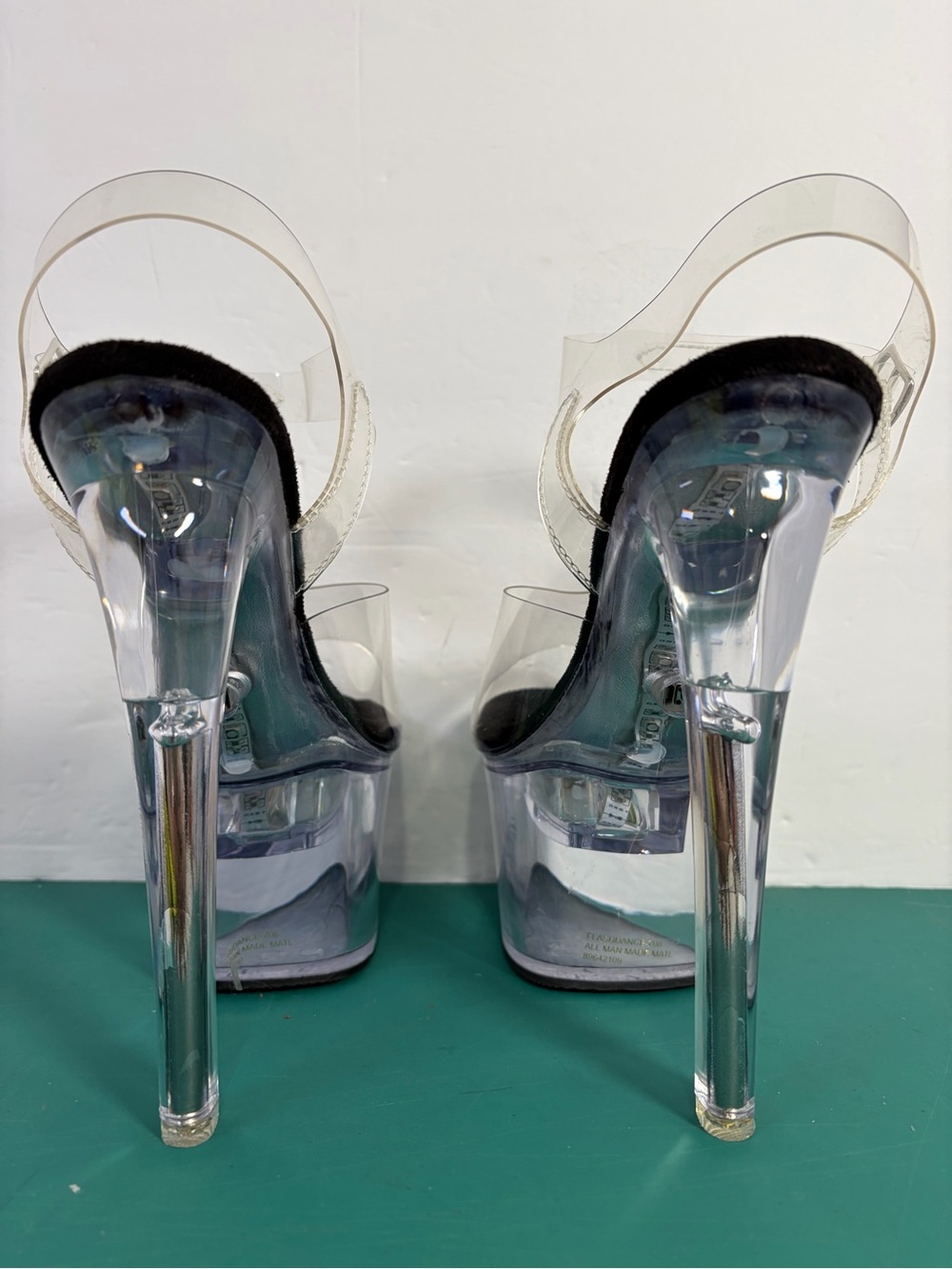 Pleaser Flashdance 708 LED Clear Platform Heels Stripper Shoes Size 8 - Picture 4 of 16